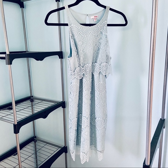 BONGO Dresses & Skirts - 💙 $5 BUNDLED BONGO • Pale Blue High Neck Lace Dress